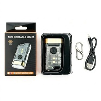 Mini linterna para llavero EDC, fuente de luz LED de 4 LED, recargable por USB-C, resistente al agua, portátil, linterna táctica de bolsillo, para acampar y emergencias
