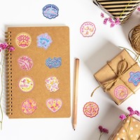 50 autocollants transparents en PET à motifs de dessins animés, imperméables, avec découpe, imprimés pour la décoration de vêtements, la broderie et le bricolage à domicile