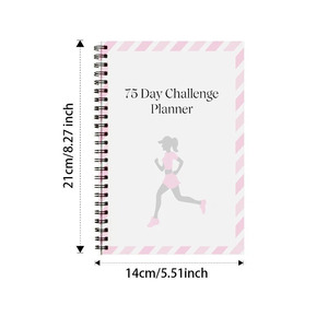 Agenda de défi de 75 jours, reliure spirale, journal de fitness avec sections pour notes, prières et gratitude - Product Image 5