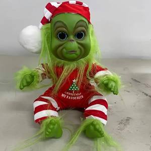 Nuevo juguete creativo de peluche <span class=keywords><strong>Grinch</strong></span>, muñeco extraño de Navidad, regalo de Navidad, muñeco monstruo de pelo verde - Product Image 6