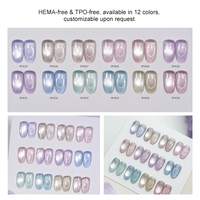 Vente en gros usine – Vernis gel œil de chat effet cristal de glace 15 ml, logo personnalisé, brillant, sans HEMA, vernis à ongles magnétique 3D œil de chat