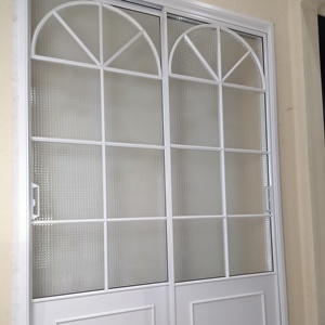 Diseño Americano para Hotel, Puertas Corredizas <span class=keywords><strong>de</strong></span> <span class=keywords><strong>Aluminio</strong></span> con Rejilla, Diseño Moderno <span class=keywords><strong>de</strong></span> Puerta Francesa Corrediza <span class=keywords><strong>de</strong></span> Vidrio - Product Image 1