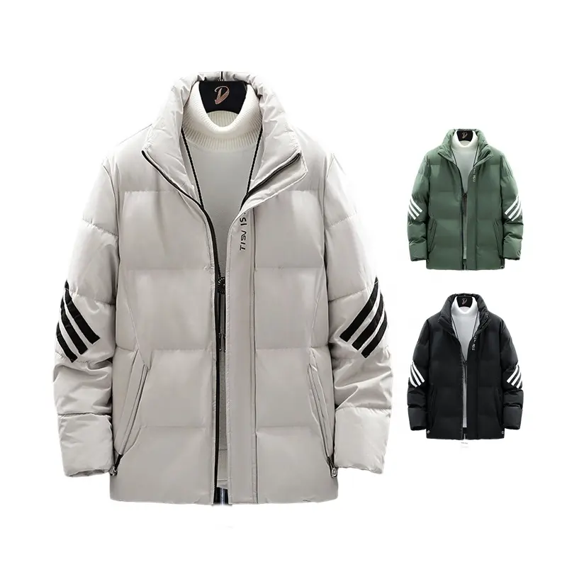 Custom High Quality Men's Down jacket warm Thick big pockets with zipper Winter Jacket men puffer jacket