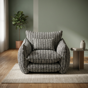 Modern Luxury Tweed Fabric Accent Armchair Italy Design Single <b>Sofa</b> Chair Home Living Room Lazy Lounge Leisure Chair - Product Image 2
