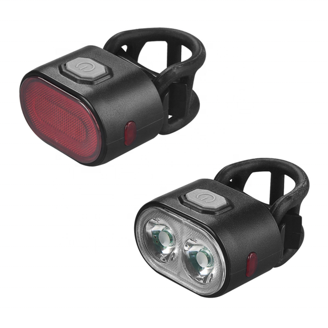 Wason Hot Sale Small Mini Bright Rechargeable Bicycle Light Set White Front Light and Red Rear Bike Light Combo