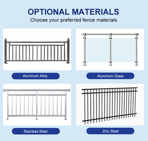 Sistema di Ringhiera per <span class=keywords><strong>Balcone</strong></span> in Alluminio Verniciato a Polvere di Grado Commerciale con Pannelli in Vetro, Moderno e Lussuoso per Esterni, Hotel e Appartamenti - Product Image 3