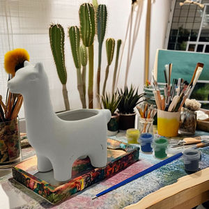 Petits pots de fleurs en céramique bricolage pour l'art des enfants plantant de petites fleurs et dessinant des formes de <span class=keywords><strong>cerf</strong></span> pour la décoration de table - Product Image 2