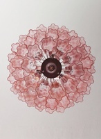 Lustre en verre artisanal rose Murano, luminaires suspendus ronds modernes pour salle à manger, salon