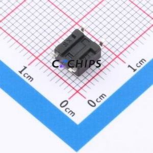 TS665TP 250gf-HT Tactile Switch SMD-4P,6x6mm Switch Single Pole Single Throw Round Button 2.5N Vertical Mount - Product Image 2
