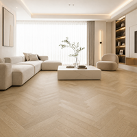 Parquet en bois d'ingénierie multicouche 600x92mm, chevron, chêne frêne blanc, écologique ENF
