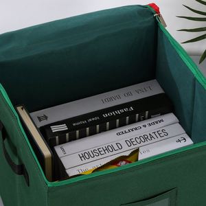 Custom Holiday Decorations <b>Storage</b> Container Christmas Ornament <b>Storage</b> <b>Box</b> with Reinforced Handle - Product Image 6