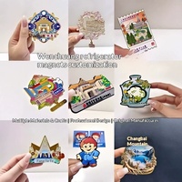 Aimants de réfrigérateur créatifs en bois de Chine, souvenirs touristiques culturels d'attractions emblématiques japonaises, articles cadeaux