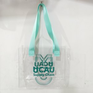 Bolsa de Compras de PVC Transparente Personalizada con Logotipo a Color, de Alta Calidad, para Viajes, para Mujer, Plegable, Tamaño Mediano, Regalo Promocional - Product Image 3