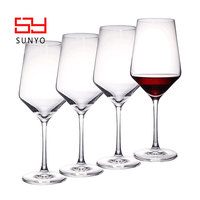 Ensemble de verrerie de luxe personnalisé pour mariage, gobelets à vin en cristal rouge et blanc, logo imprimé pour hôtel, restaurant, fêtes
