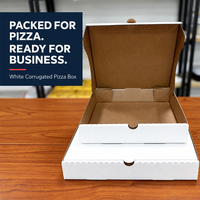 Boîte à pizza à emporter recyclable pour services de restauration, taille découpée sur mesure directement de l'usine
