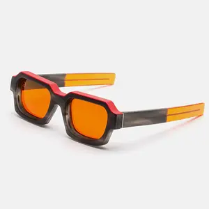 Sifier custom high quality acetate designer luxury orange lens sunglasses women 2023