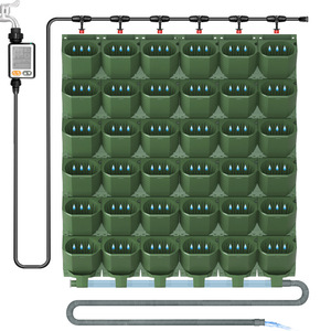 Chậu treo tường chống tia cực tím, nhựa xanh, 36 ngăn, bộ dụng cụ làm vườn treo tường, tường cây xanh, vườn thẳng đứng - Product Image 6