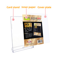 KEJEA Nouveau présentoir de menu PS A5 transparent en forme de L pour hôtel, bureau, restaurant et fournitures scolaires