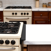 Couvre-fente de cuisinière en silicone résistant à la chaleur personnalisé avec cale, bande de remplissage antidérapante pour fentes de comptoir de cuisine, service OEM ODM