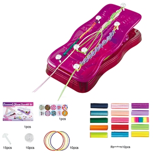 Kit de fabrication de bracelets d'amitié avec <span class=keywords><strong>métier</strong></span> <span class=keywords><strong>à</strong></span> <span class=keywords><strong>tisser</strong></span> en plastique, cadeau d'anniversaire, jouet éducatif d'arts et d'artisanat <span class=keywords><strong>pour</strong></span> enfants de 8 ans et plus - Product Image 3