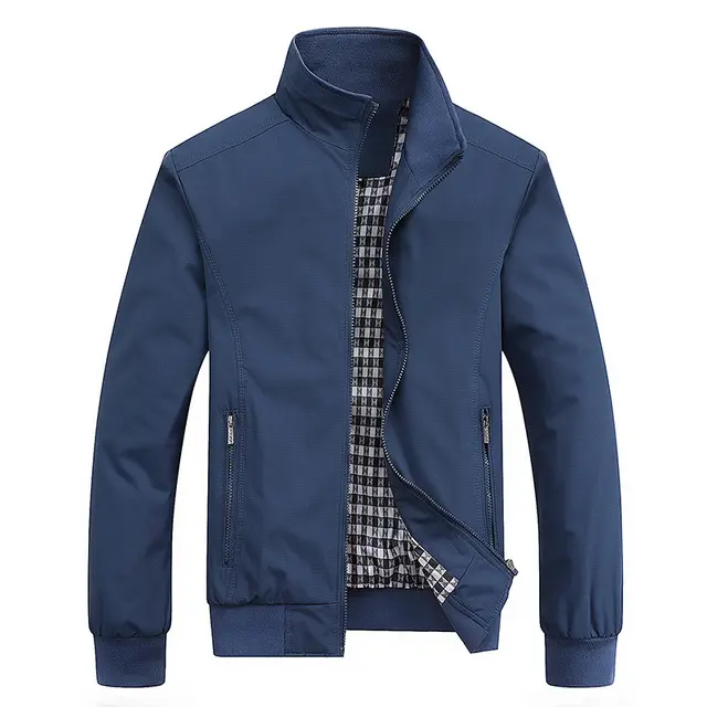 Primavera Otoño Invierno Tallas grandes Hombres Ropa Casual Sólido Moda Hombres Chaquetas y abrigos