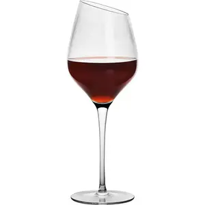 Slanting mouth red wine cups crystal wine glasses hand blown slant promotional crystal red wine glass goblet set