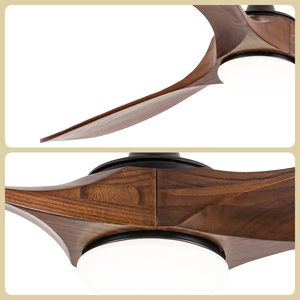52 "BLDC 3CCT LED 6 velocidades Aspas de madera <span class=keywords><strong>Ventilador</strong></span> de <span class=keywords><strong>techo</strong></span> eléctrico decorativo con luz con control remoto - Product Image 3