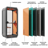 Cabine insonorisée HAUMR, mobilier de bibliothèque, cabine acoustique modulaire personnalisable en aluminium pour la pratique musicale et le travail de doublage