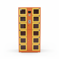 Armoire en acier intelligente avec serrure électronique à reconnaissance faciale, système de casiers assemblé, livraison sécurisée de colis, bâtiments de bureaux