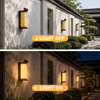BOHONG Applique murale LED carrée populaire et durable pour jardin paysager, en acier inoxydable 304, effet marbre, étanche IP65, 16W, garantie 5 ans pour l'extérieur