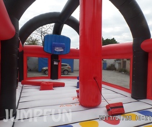 JUMPFUN migliore qualità per adulti gonfiabili <span class=keywords><strong>sport</strong></span> multiuso gonfiati calcio campo umano giostra <span class=keywords><strong>Arena</strong></span> 6 in 1 campo da pallavolo gigante - Product Image 4