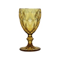 Verres à vin et gobelets à eau en verre gaufré, fabriqués à la machine, bleu fumé, vert, violet, style vintage, pour mariages, traiteurs et hôtels en Europe