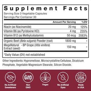 Cápsulas de Raíz de Remolacha Pura Total Beets 1800mg con Polvo Orgánico, Favorece la Circulación Sanguínea Saludable, Suplemento Dietético - Product Image 4
