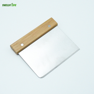 XL nhà máy tùy chỉnh Nhà cung cấp phong cách mới nướng đồ dùng thép không gỉ sourdough Cutter bánh mì <span class=keywords><strong>scraper</strong></span> với gỗ xử lý - Product Image 4