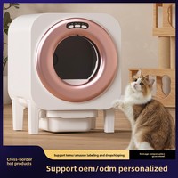 Kotak Kotoran Kucing Otomatis Pintar, Bersihkan Sendiri, Tertutup, Bahan ABS, Toilet Kucing Besar, Pengontrol Bau, Penghilang Bau, Rumah Kucing Indoor