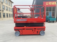 Piattaforma a forbice elettrica semovente in acciaio al manganese da 500 kg con velocità di sollevamento di 3-5 m/min per lavori di gestione delle strutture