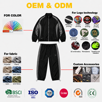 Ensemble coupe-vent pour homme sur mesure, veste zippée en nylon et pantalon de jogging en nylon, survêtement pour homme