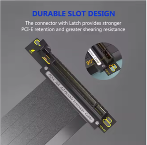 Câble d'extension de carte graphique PCI-E 4.0 16X à X16 à 90 degrés 10-120CM pour RTX4070Ti <span class=keywords><strong>RTX4080ti</strong></span> RX6700XT RX6800XT - Product Image 3