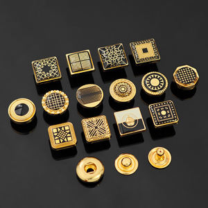 KUNSHUO Usine de Vêtements Bouton 4 Parties Marque Motif Personnalisé Logo Fermeture à Pression Thobe en Métal Bouton de Chemise pour Hommes Vêtements - Product Image 1