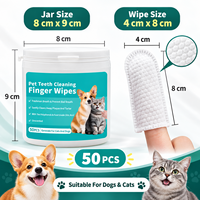Lingettes dentaires jetables non tissées pour animaux de compagnie – Nettoyage des dents, soins bucco-dentaires, haleine fraîche pour chiens et chats – Hygiène quotidienne
