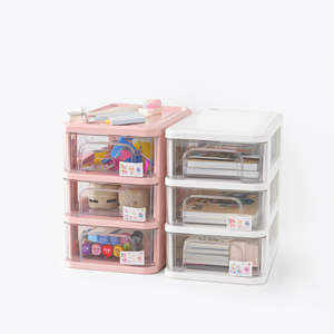 Clear Plastic Desktop Storage Box Pull Out <b>Drawer</b> Organizer for Office <b>Stationery</b> Documents - Product Image 1