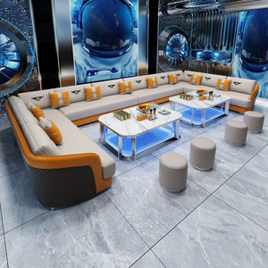 Divano Moderno in Pelle PU per Night Club, Lounge <span class=keywords><strong>VIP</strong></span>, Arredamento per Bar e Hotel, Divano Modulare con Illuminazione LED per KTV - Product Image 2