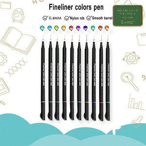 Penna da disegno a linea di vendita calda Stylo Coloring Art forniture scolastiche per ufficio pennino in Nylon duro colori assortiti penna Fineliner - Product Image 3