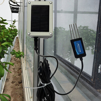 Capteur de sol sans fil solaire 8-en-1 LoRa pour transmission de données longue portée : PH, humidité, température, NPK, conductivité, TDR