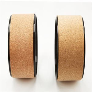 Juego de Ruedas de Yoga de Madera con Logotipo Personalizado, Rueda de Yoga de Corcho Ecológica y Duradera para Ejercicios de Yoga y Pilates - Product Image 1