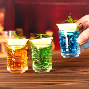 Verres à liqueur empilables mignons transparents de 1.5oz pour les tasses en verre Mini Tiki de gobelet de fête d'anniversaire - Product Image 5