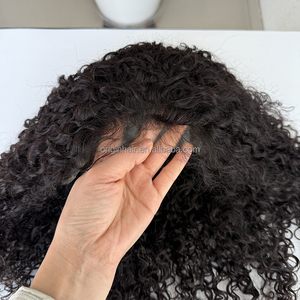 Peluca de PU 16 sin procesar, cabello humano virgen afro rizado, con color, sin pegamento, con base de seda, para alopecia, prótesis capilar, 100% cabello humano, pelucas médicas. - Product Image 3