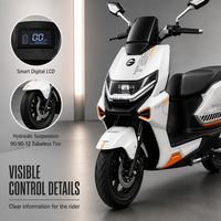 Hot Selling 3 Speed 72V 2000W Electric Motorcycle 72V 30Ah Lead-acid Battery Hydraulic Reverse Disc Brake Dual Suspension