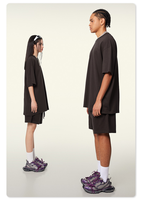 T-shirt décontracté en maille ample, respirant, écologique, infroissable, haut de gamme, 305 GSM, épais, 100 % pur coton, uni, vierge, pour homme