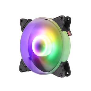 Ventilador de caja RGB de 12cm al por mayor, ventilador de refrigeración de chasis de ordenador pequeño de 6 pines externo/interno silencioso y luminiscente de alta calidad - Product Image 1